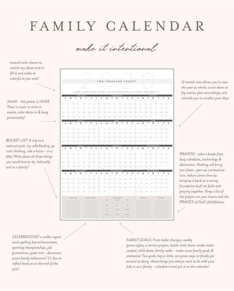 Family Calendar 2020