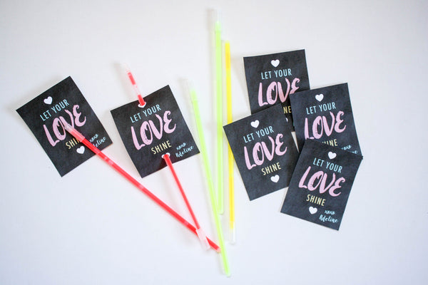 Glow Stick Printable Valentines