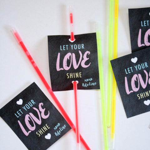 Glow Stick Printable Valentines