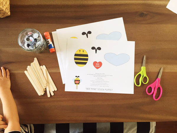BEE Mine Stick Puppet