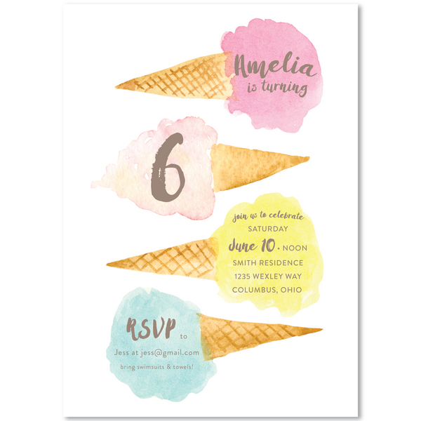 Ice Cream invitation