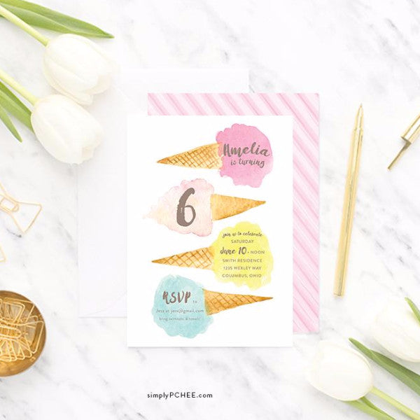 Ice Cream invitation