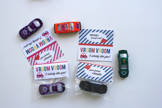 Printable Car Valentine Tags