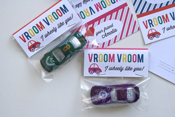 Printable Car Valentine Tags
