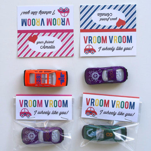 Printable Car Valentine Tags
